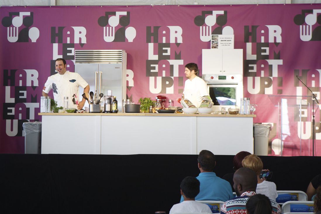 Chefs George Duran and Ludo Lefebvre did a cooking demo<br>